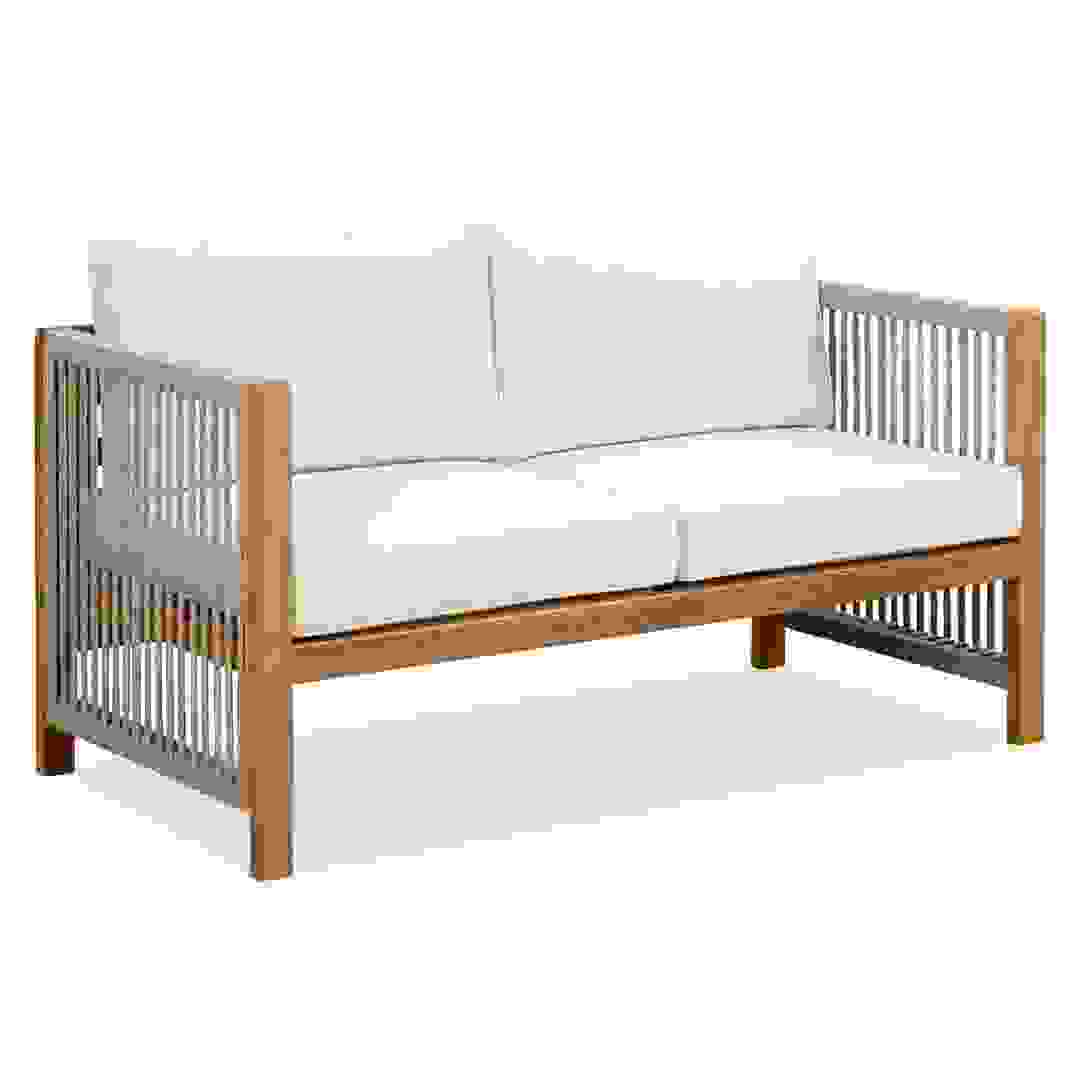 New Monterrey Acacia Wood 2-Seater Outdoor Sofa (66 x 132 x 64 cm)