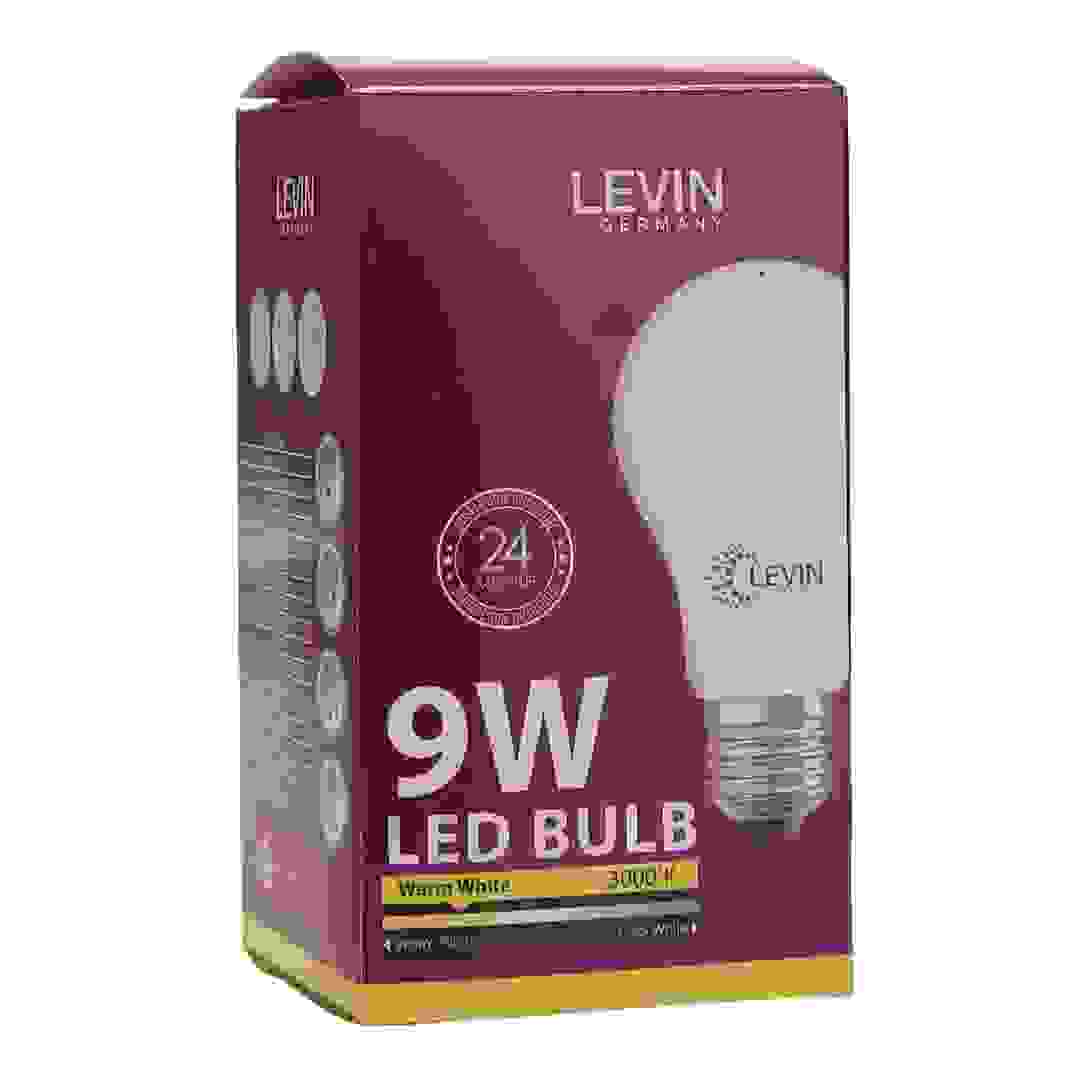 Levin E27 LED A-Type Light Bulb (9 W, Warm White)