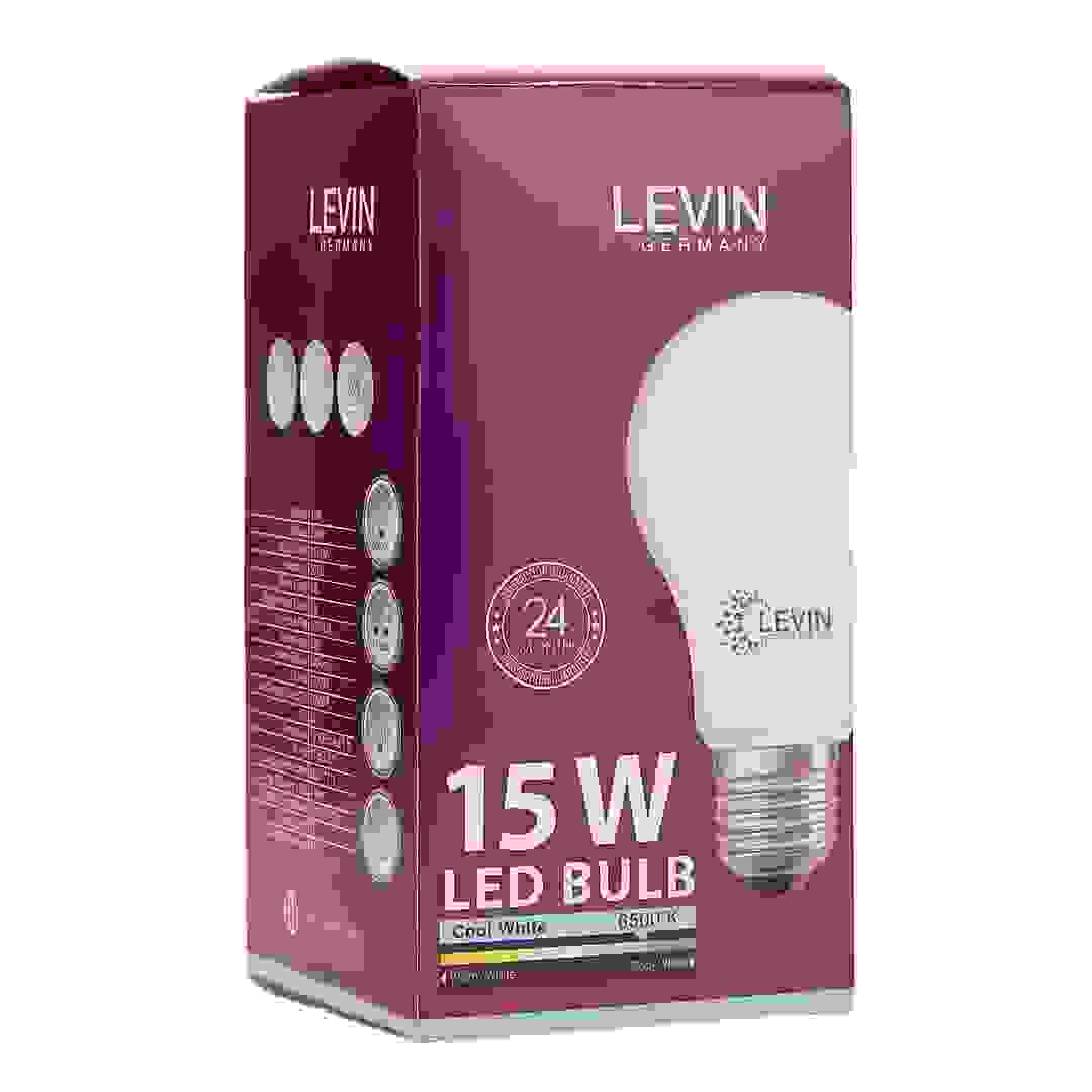 Levin E27 LED A-Type Light Bulb (15 W, Daylight)