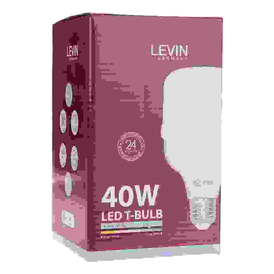 لمبة LED E27 نوع T ليفين (40 واط، ضوء نهاري)
