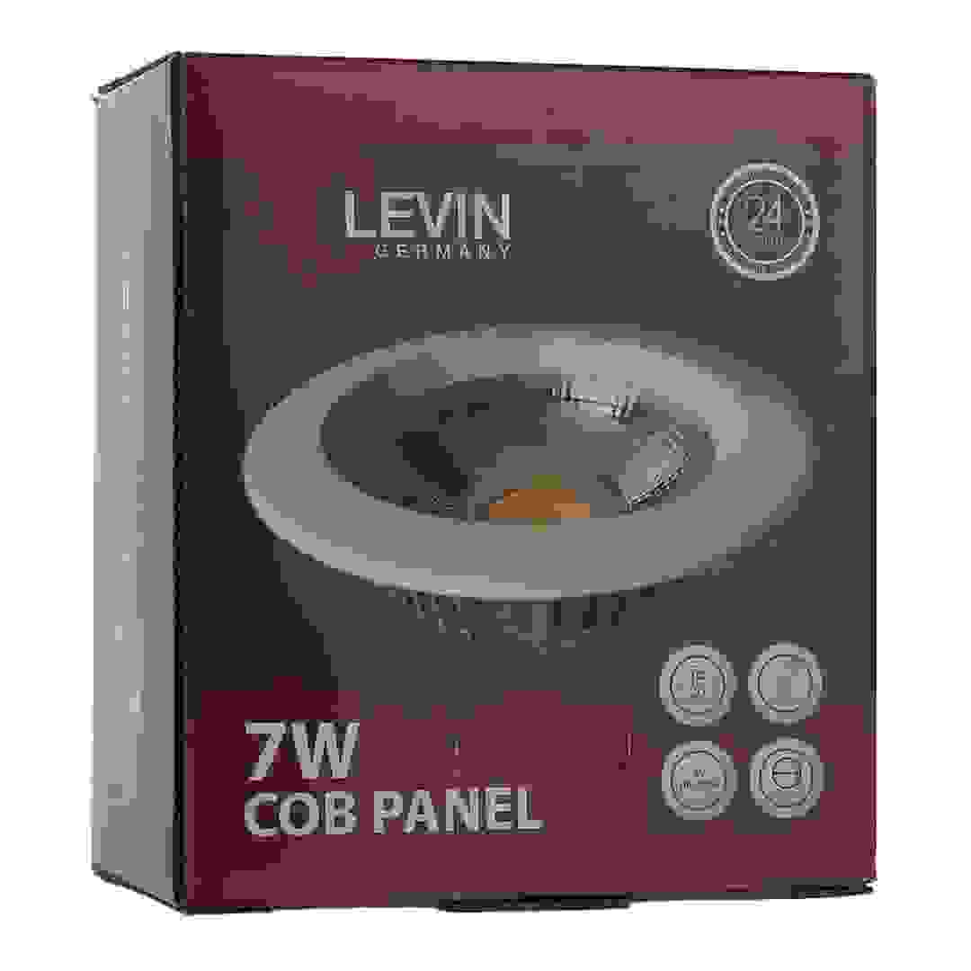 لوح إضاءة LED ليفين (70 ملم، 7 واط، أبيض مُصفر)