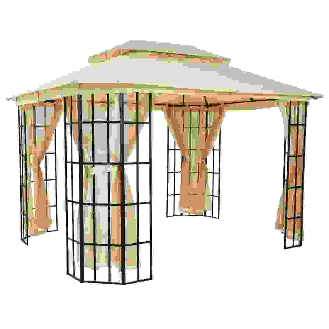 Bordeaux Steel Gazebo W/Mosquito Net (295 x 362 x 267 cm)