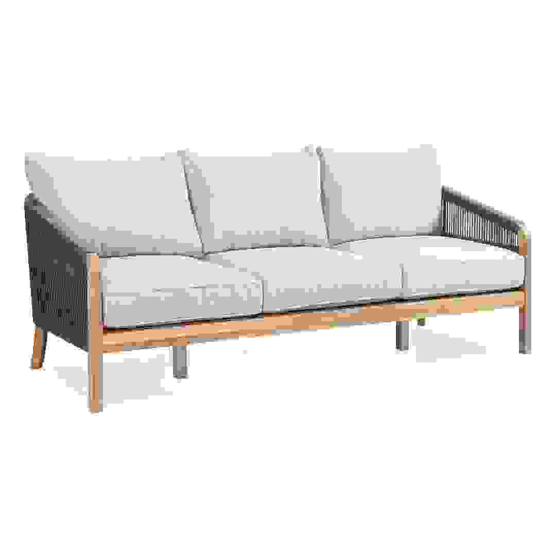 Santiago 3-Seater Acacia Wood Sofa W/Cushions (200 x 69 x 76 cm)