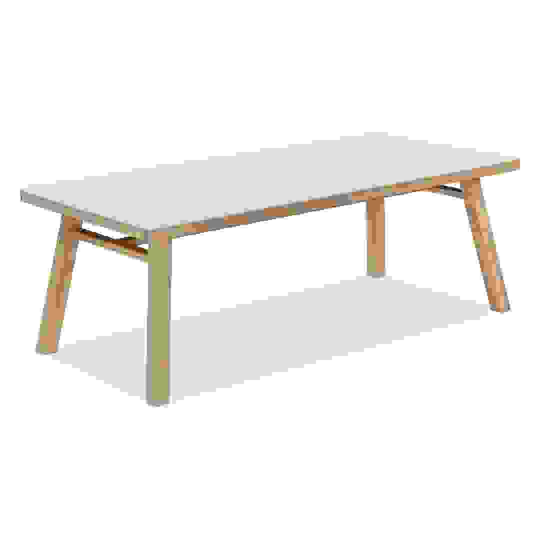 TAH Acacia Wood Dining Table W/Cement Top (200 x 100 x 74 cm)