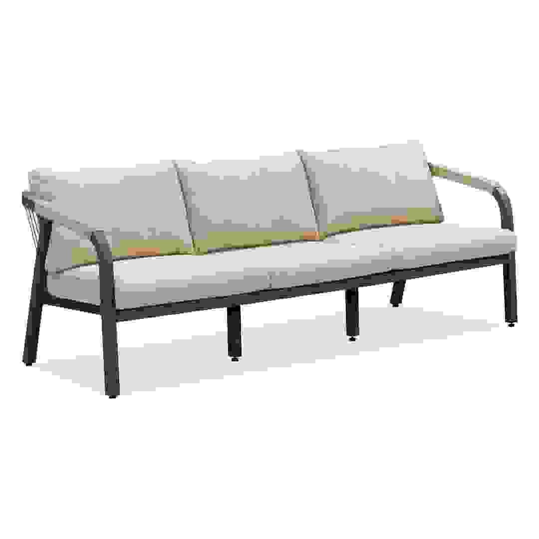 Angelo 3-Seater Aluminum & Rope Sofa (210 x 75 x 70 cm)