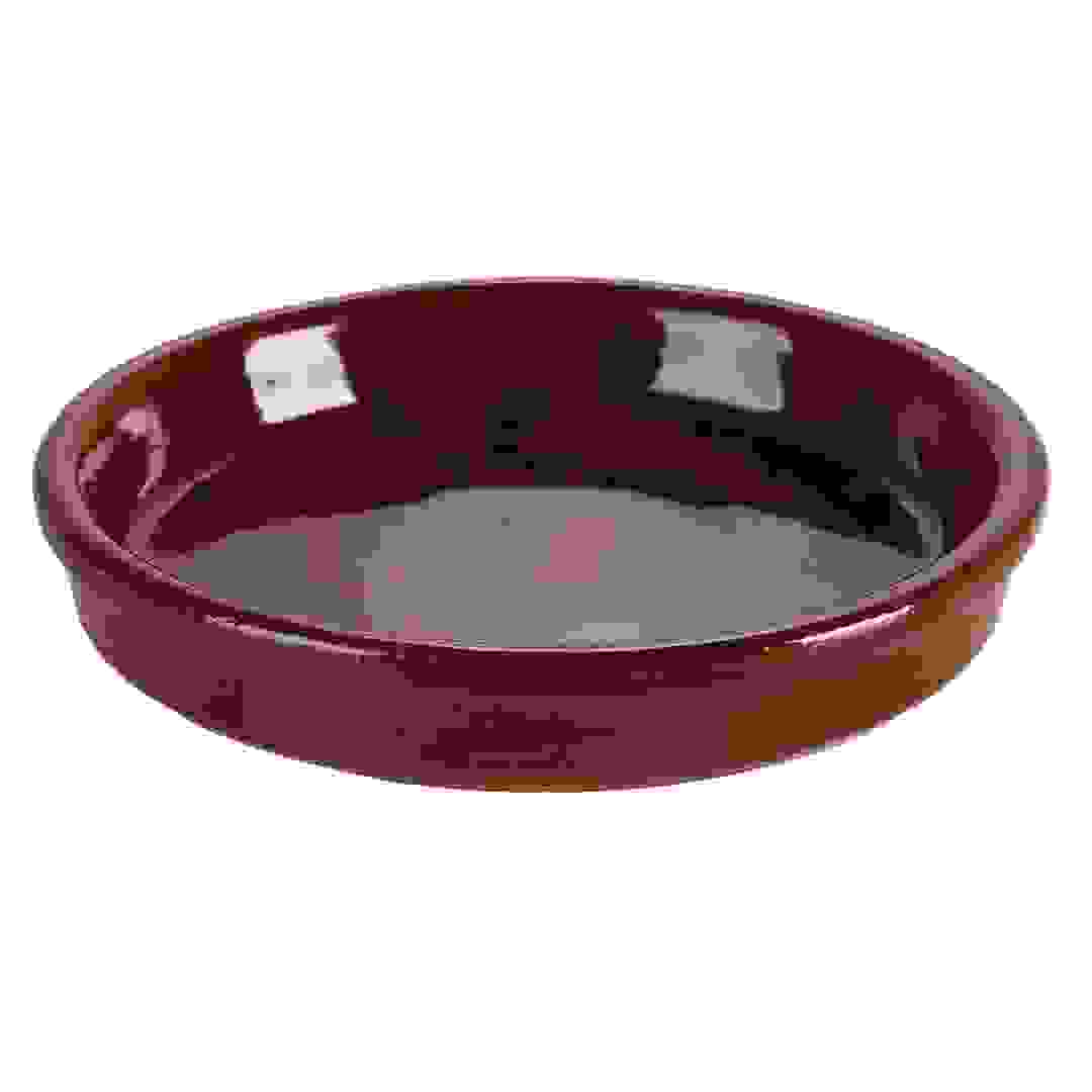 صحن نباتات سيراميك مصقول شنغهاي (40 سم، أحمر)