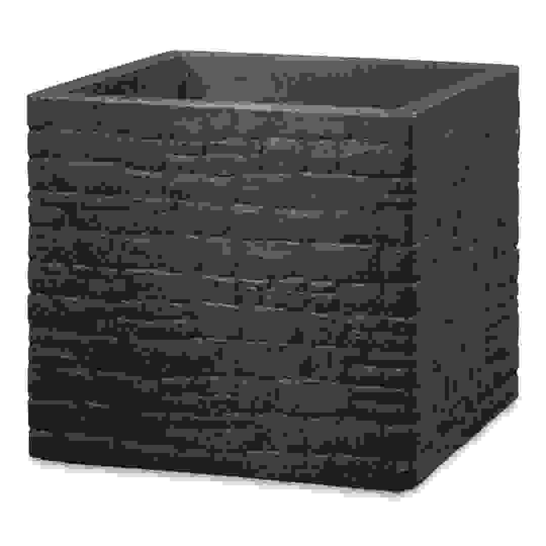 Scheurich Muretto Plastic Plant Pot (28 x 28 x 27 cm, Anthracite)
