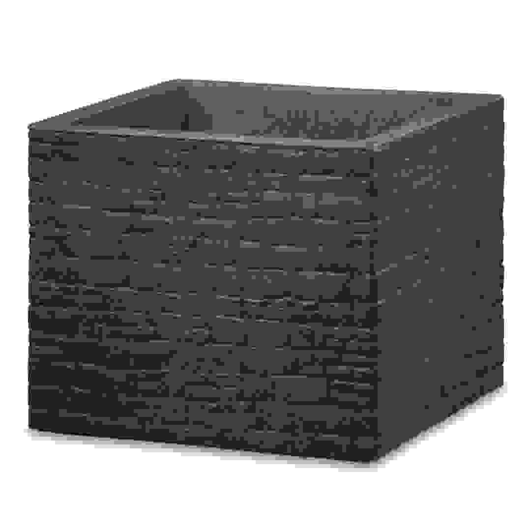Scheurich Muretto Plastic Plant Pot (37.5 x 37.5 x 33 cm, Anthracite)