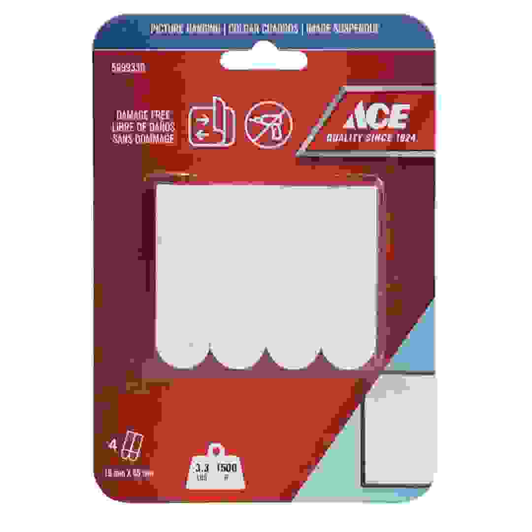 ACE Adhesive Picture Hanging Strips (4 Pairs, 1.9 x 6.5 cm, White)