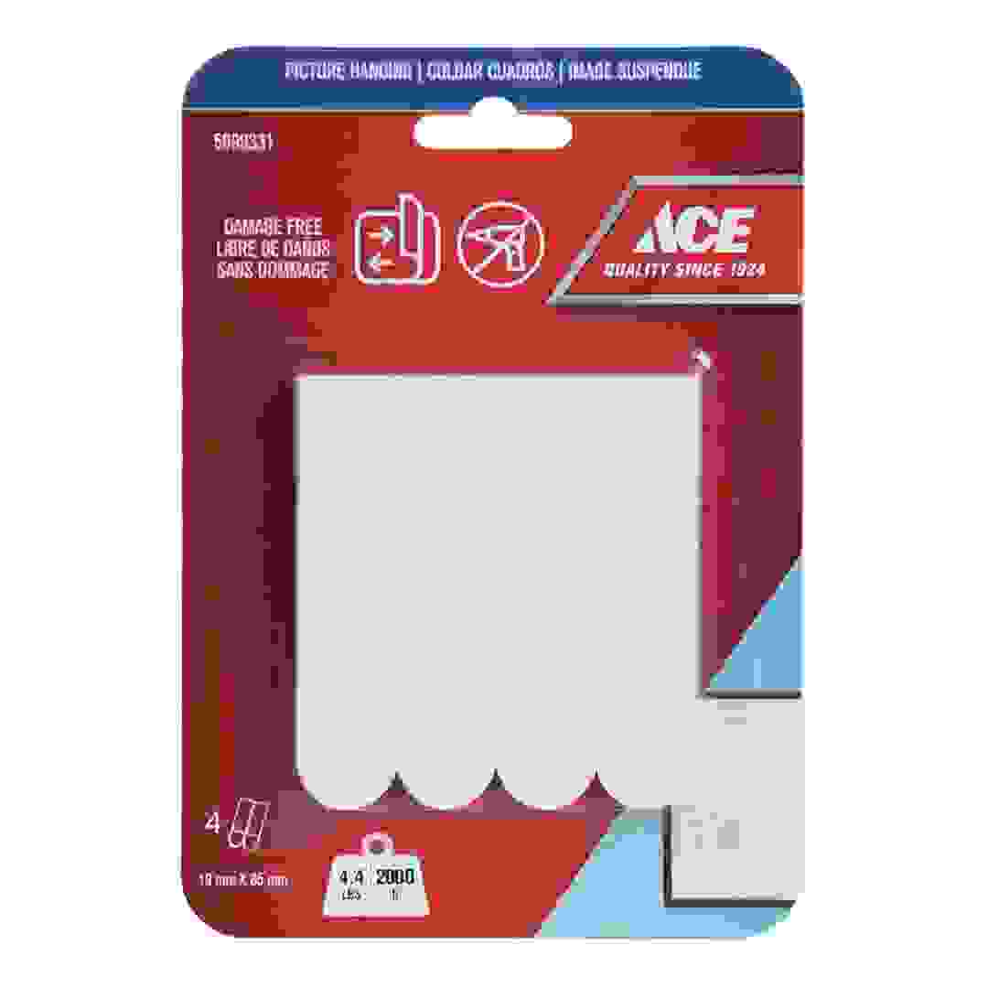 ACE Adhesive Picture Hanging Strips (4 Pairs, 1.9 x 8.5 cm, White)