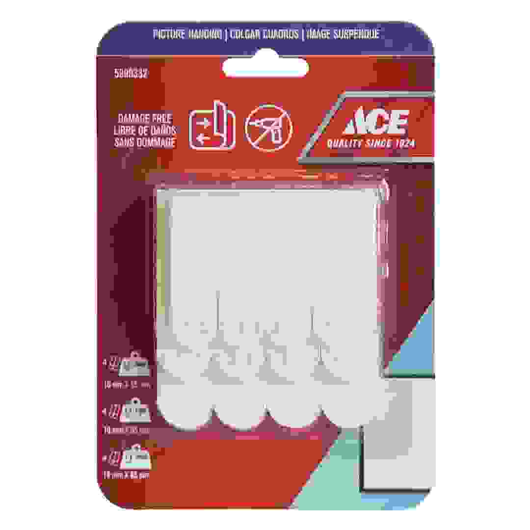 ACE Adhesive Picture Hanging Strips Value Pack (12 Pairs, White)
