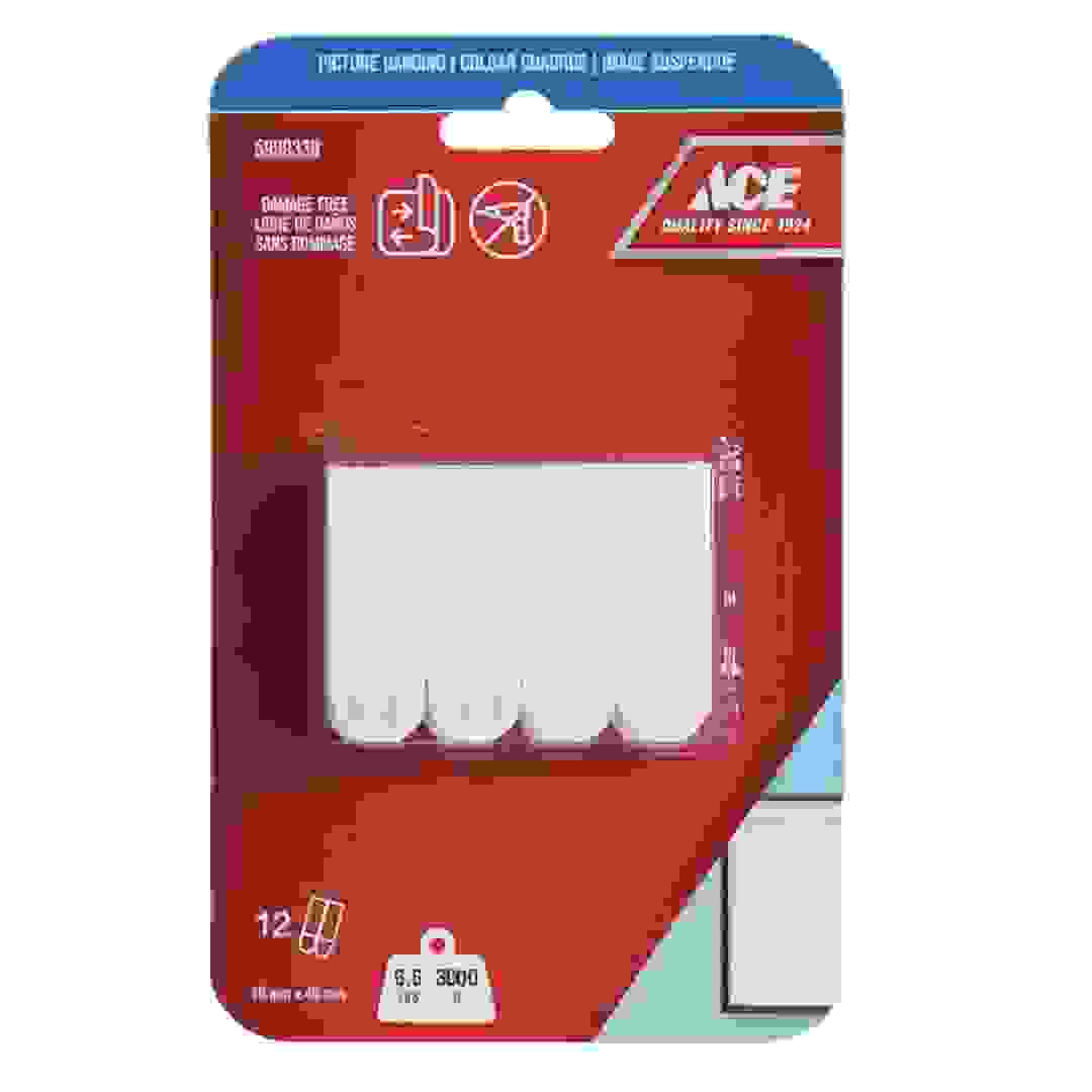 ACE Adhesive Picture Hanging Strips (12 Pairs, 1.6 x 4.8 cm, White)