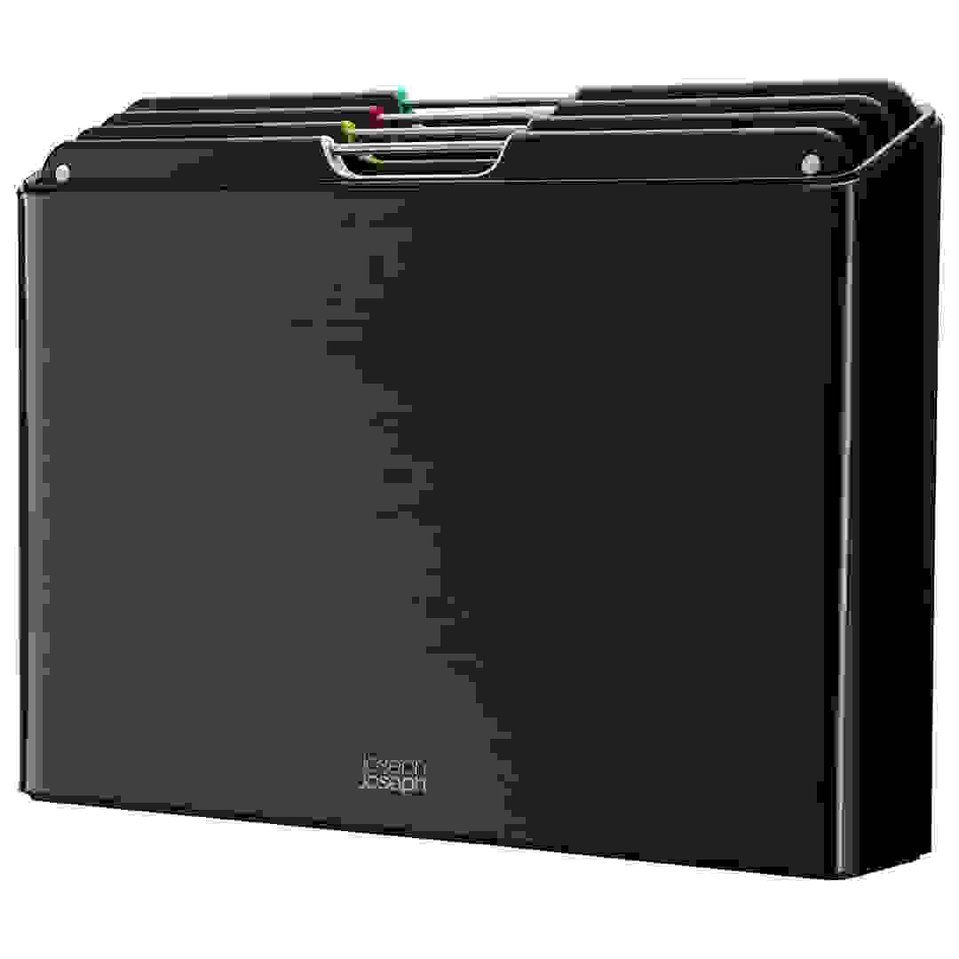 طقم لوح تقطيع كبير فوليو جوزيف جوزيف (أسود، 4 قطع)