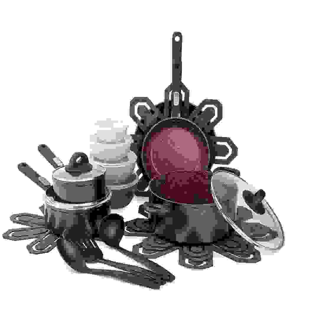 Zodiac Collection Nonstick Cookware Set (24 Pc., Cranberry)
