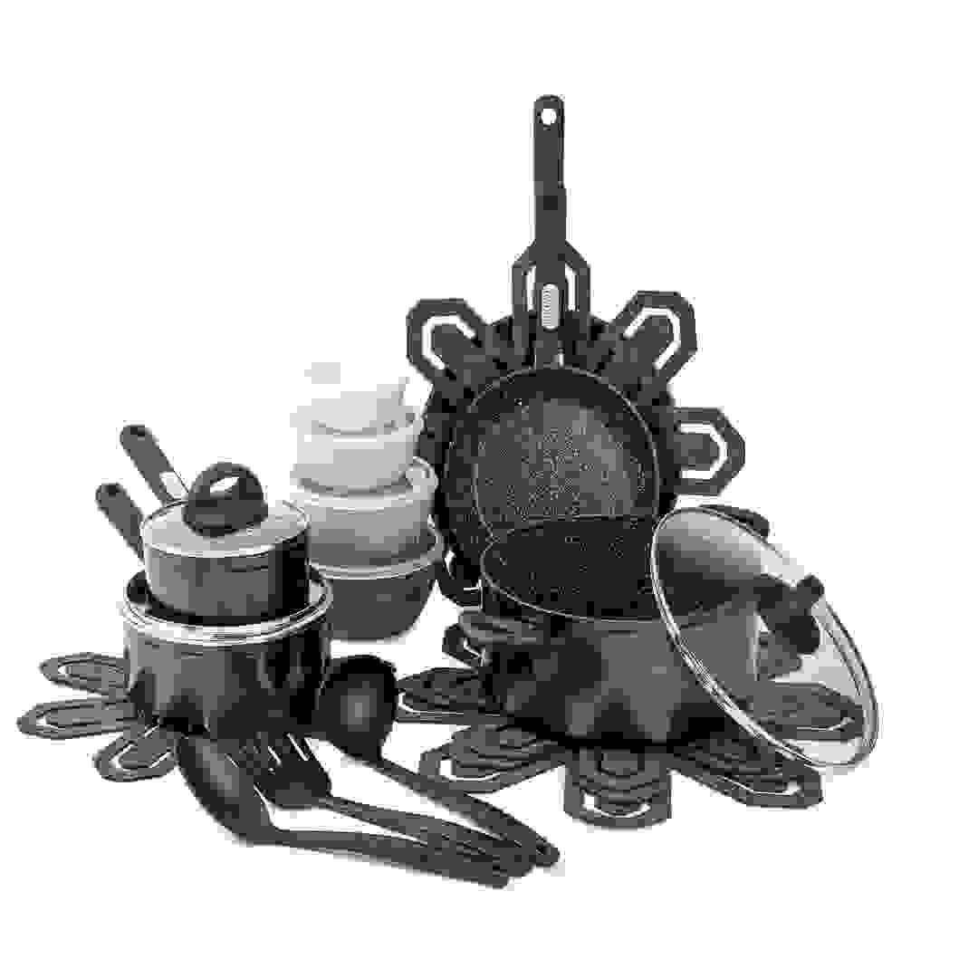 Zodiac Collection Nonstick Cookware Set (24 Pc., Black)