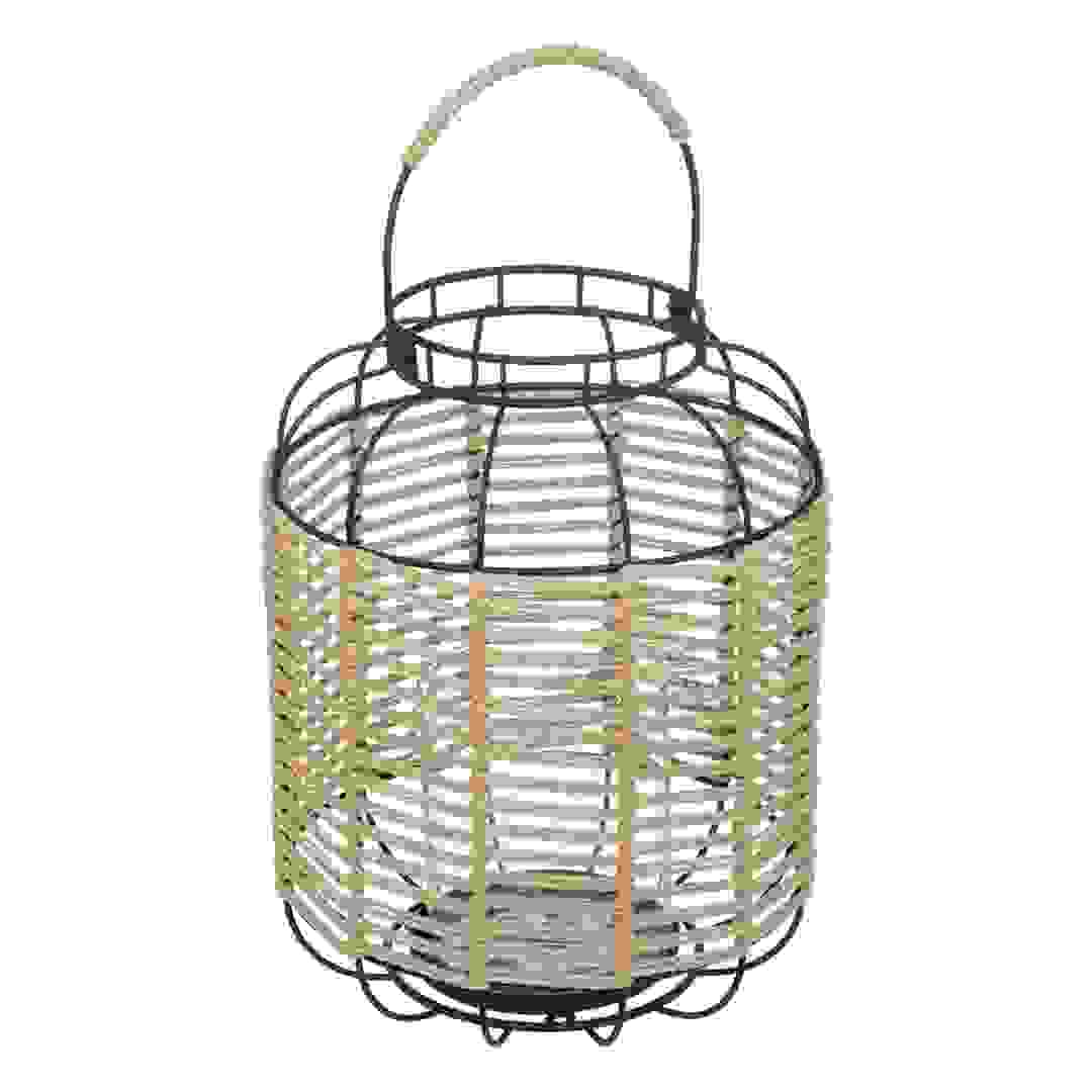 Atmosphera So Cosy Natural & Metal Lantern (22 x 27.5 cm)