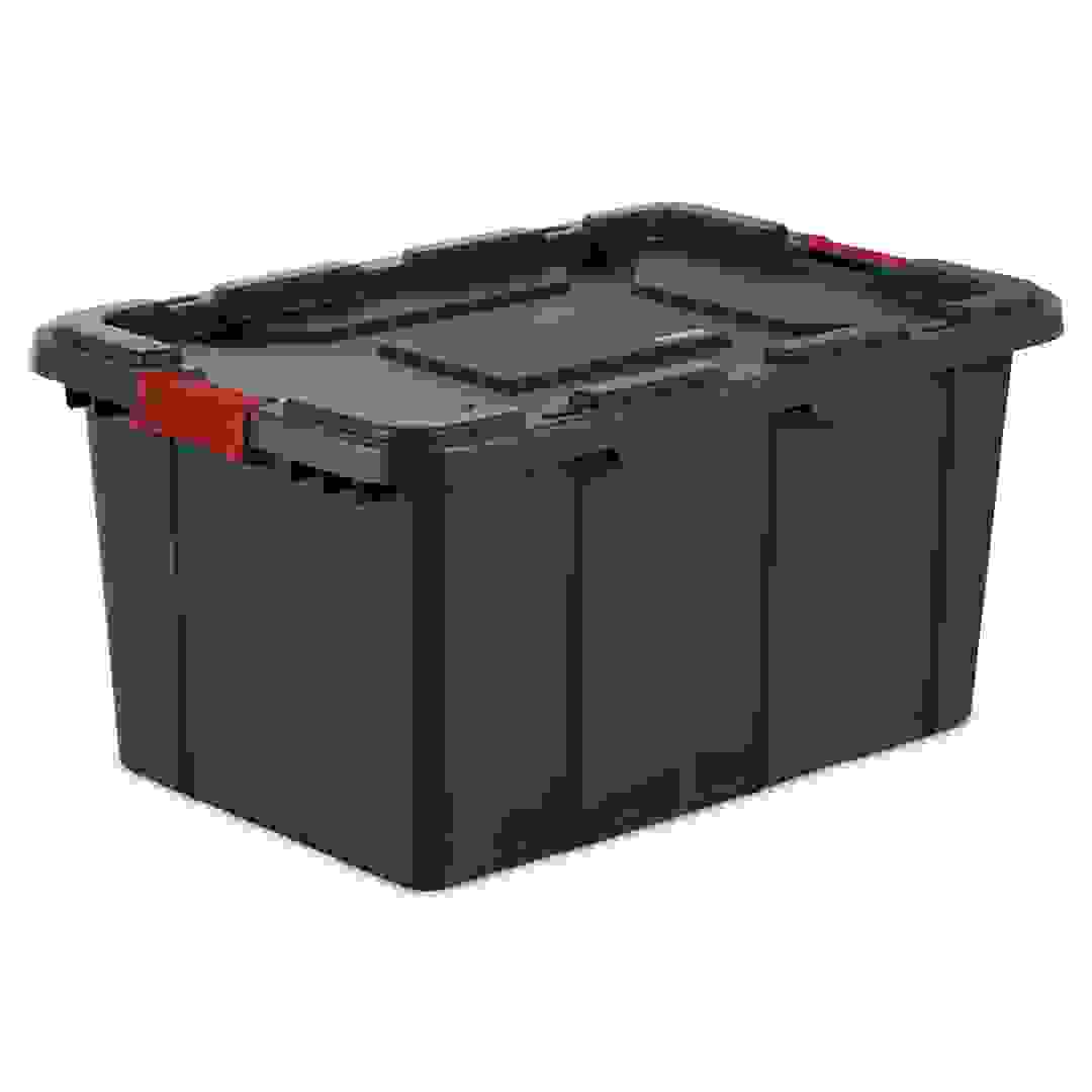 Sterilite Industrial Stackable Plastic Storage Tote W/Lid (102.21 L)