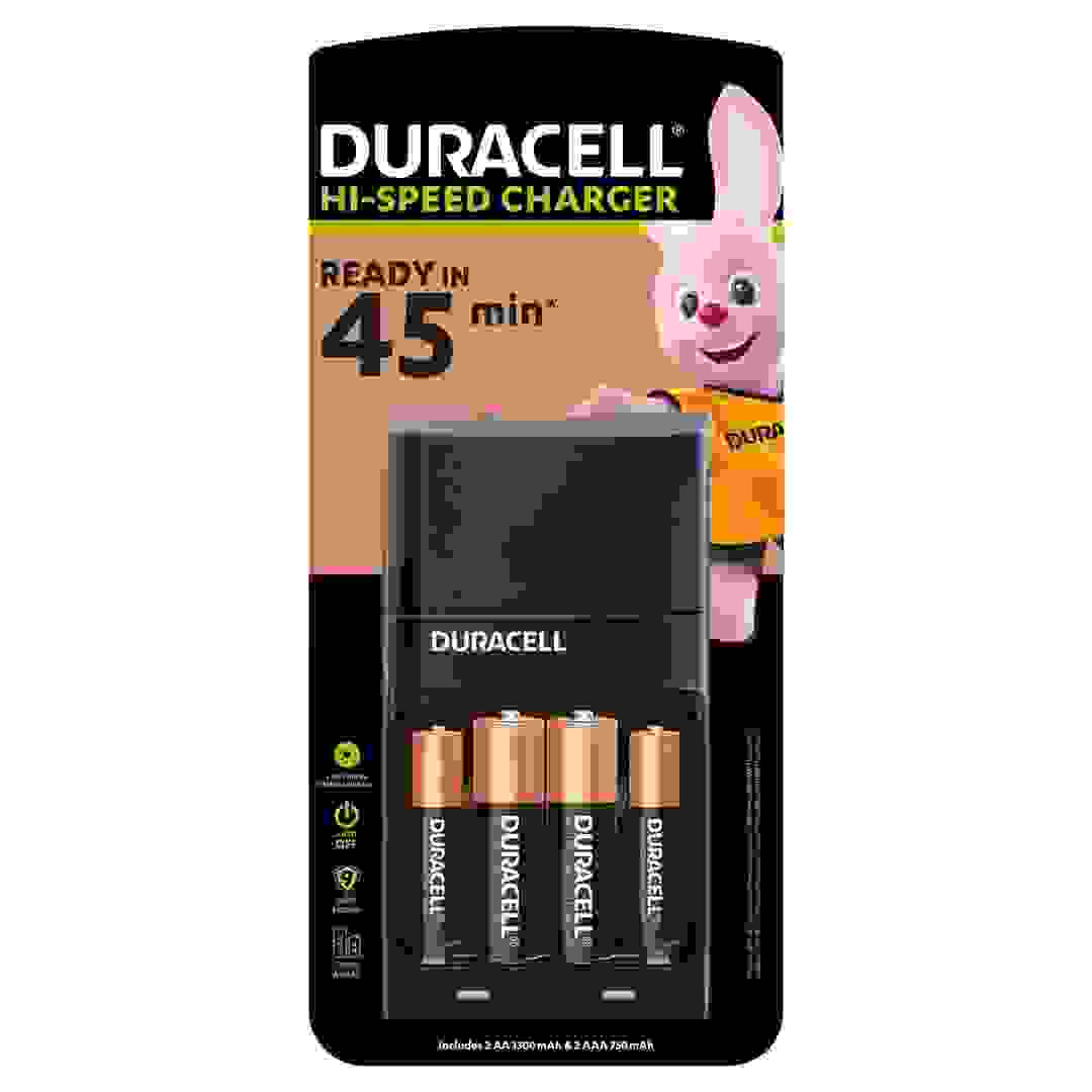 Duracell Hi-Speed Battery Charger W/4 Batteries, CEF27