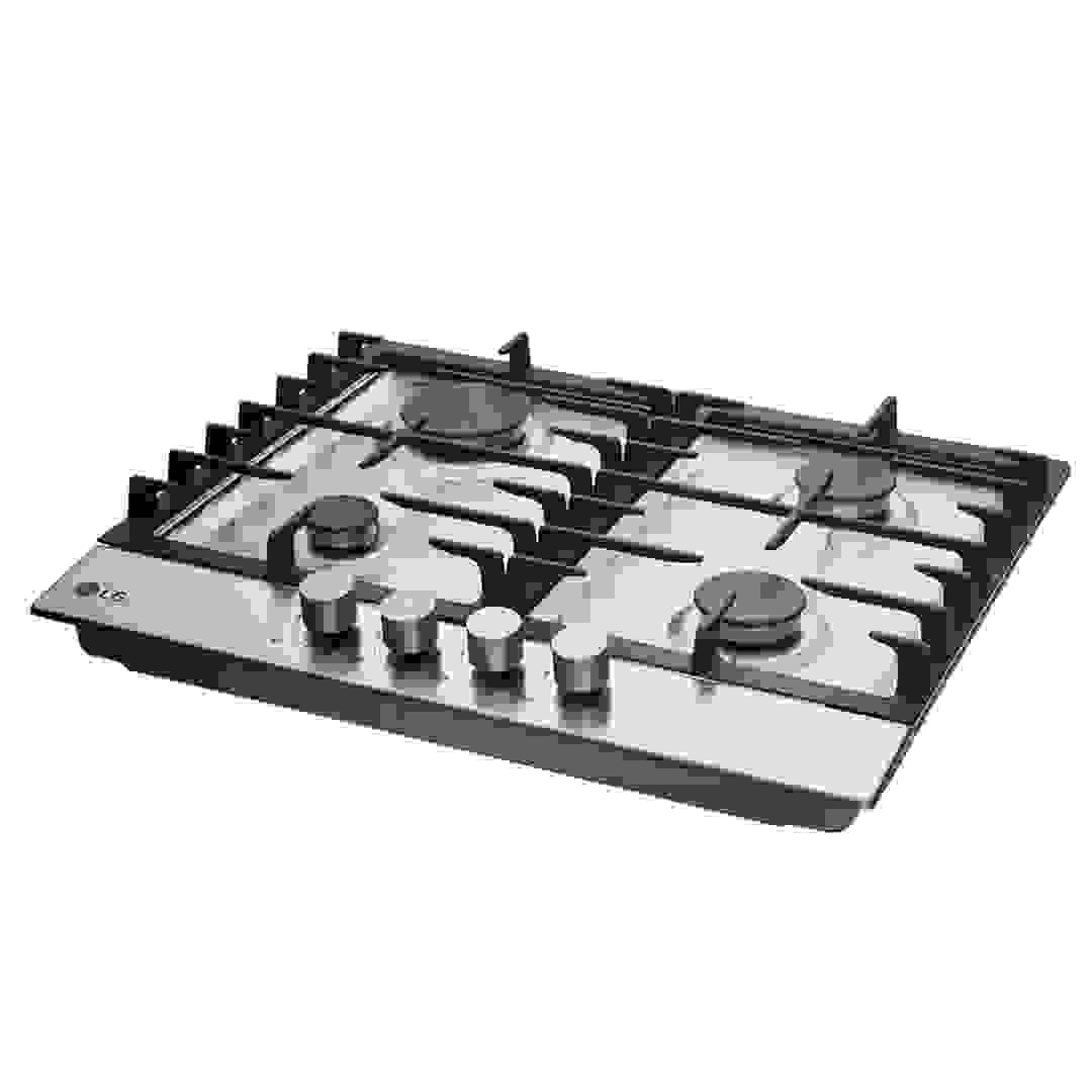 LG Built-In 4-Burner Gas Hob, HU641BBG (51.4 x 59.4 x 9 cm)
