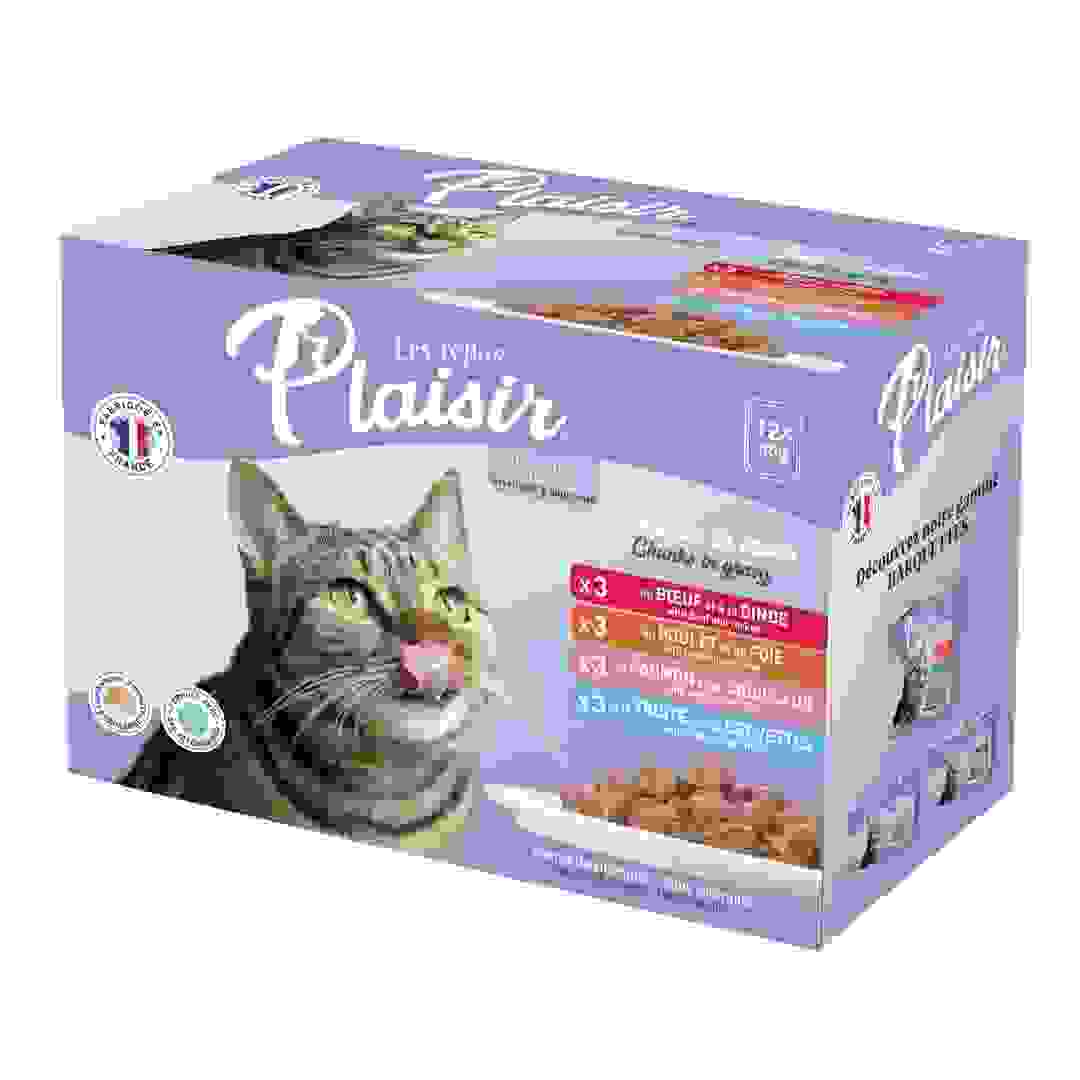 Les Repas Plaisir Chunks In Gravy Wet Cat Food (Mixed Flavors, Sterilized & Adult Cats, 12 x 85 g)