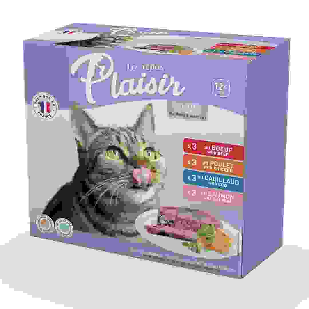 Les Repas Plaisir Cat Paté Box (Mixed Flavors, Sterilized & Adult Cats, 12 x 100 g)