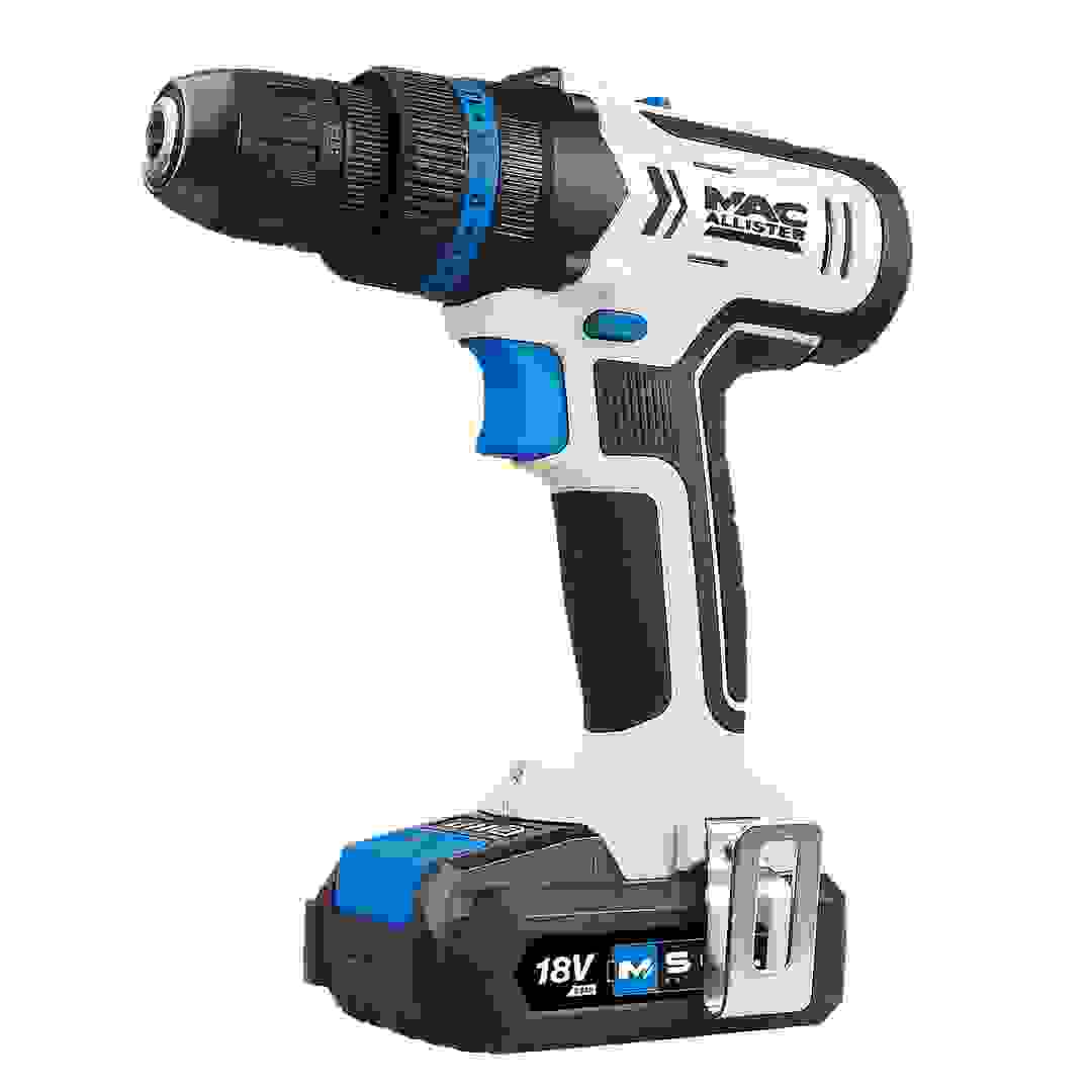Mac Allister Cordless Drill Driver W/Batteries & Charger, MDD18-Li-2 (18 V)