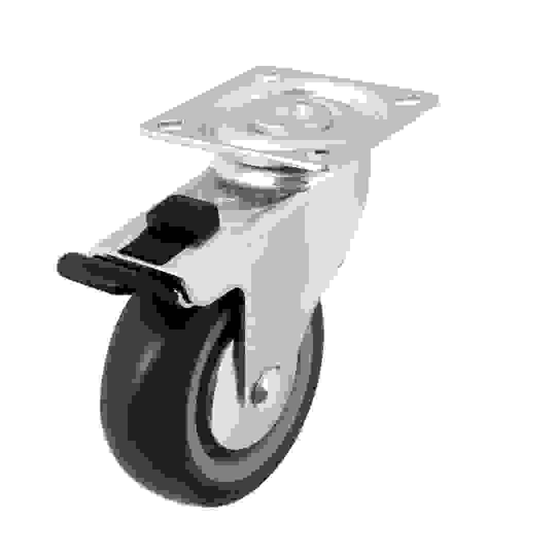 Braked Medium Duty Swivel Castor, WC63 (75 mm, 55 kg)