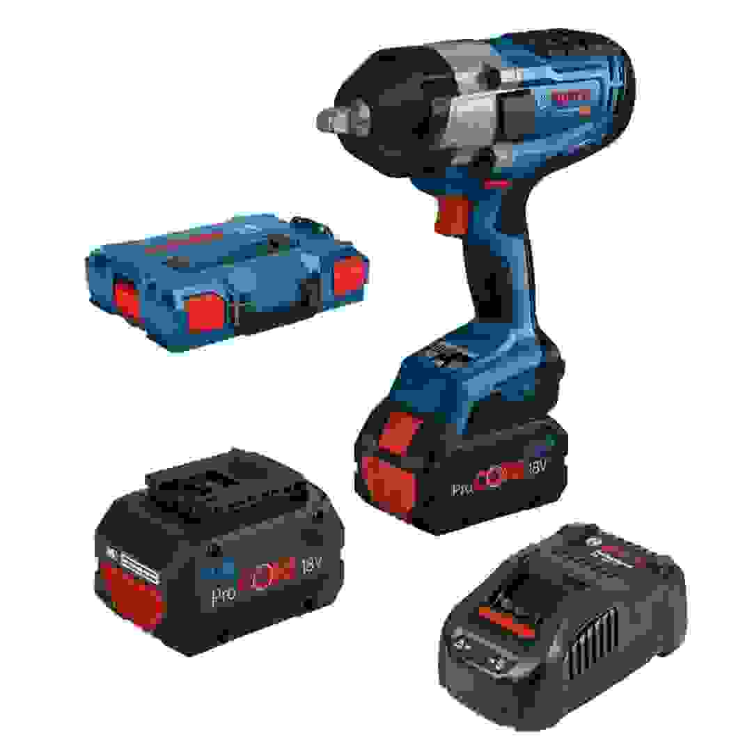 مفتاح ربط هوائي لاسلكي مع بطاريات وشاحن بوش GDS 18V-1000 (18 فولت)