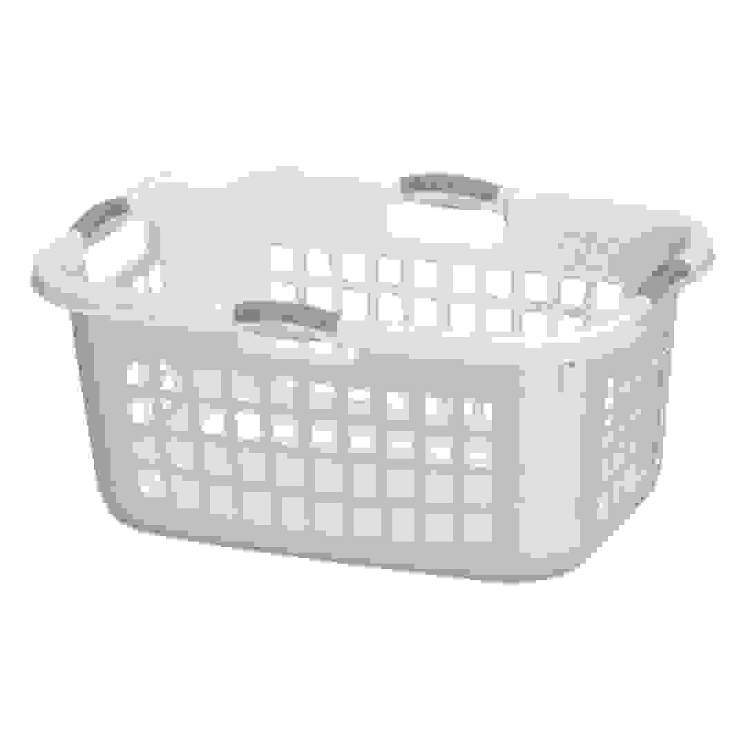 سلة غسيل بلاستيكية ستيرلايت (أبيض، 69.53 × 47.31 × 31.43 سم)