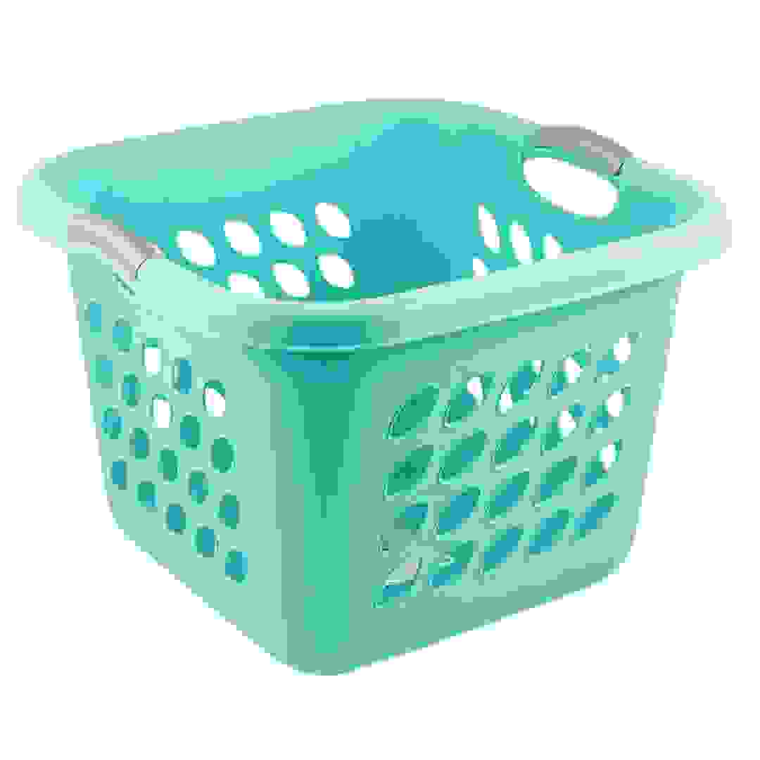 Sterilite Plastic Laundry Basket (53 L, Aqua)