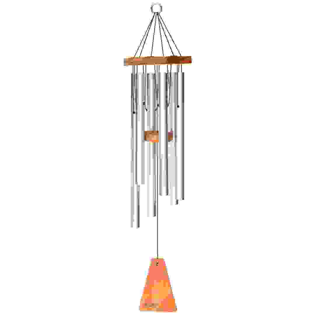Arias Wind River 6 Tubes Wind Chime (29 in, Satin Silver)
