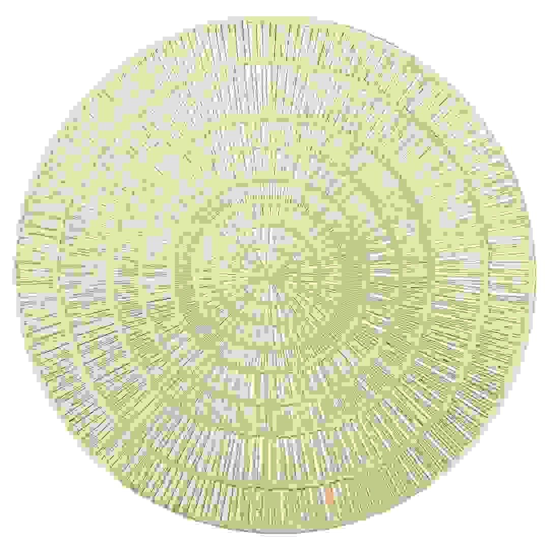 SG Round PVC Placemat (38 x 38 x 0.5 cm, Gold)