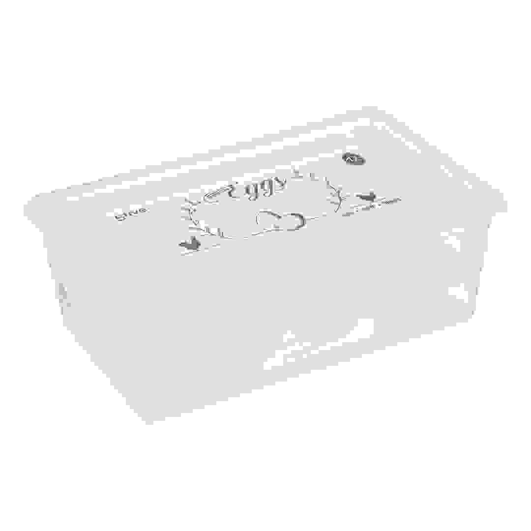 5Five Plastic 12-Slot Egg Box (23.9 x 14.7 x 8.5 cm, Clear)