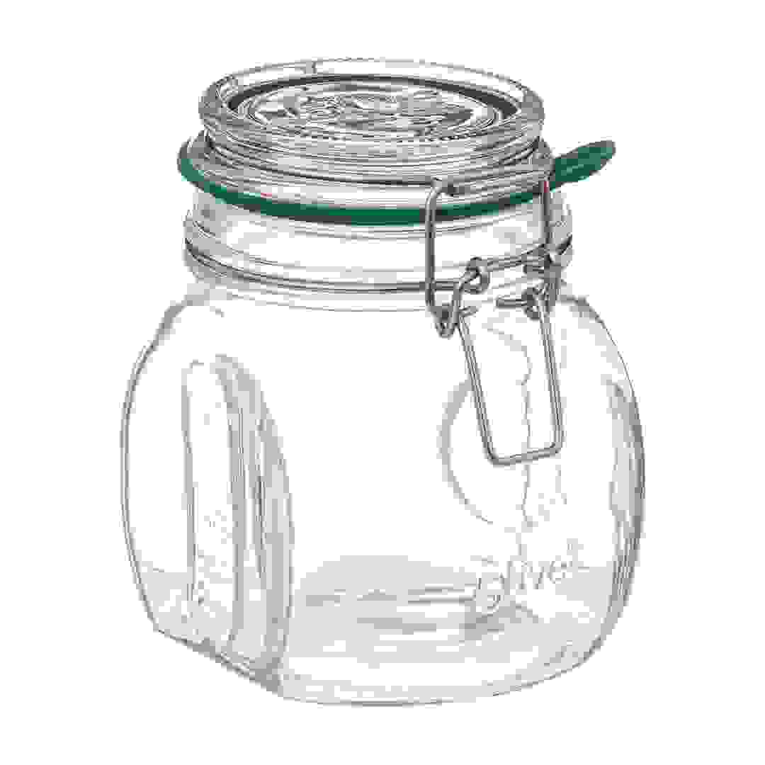 5Five Glass Food Storage Jar (500 ml, Clear)