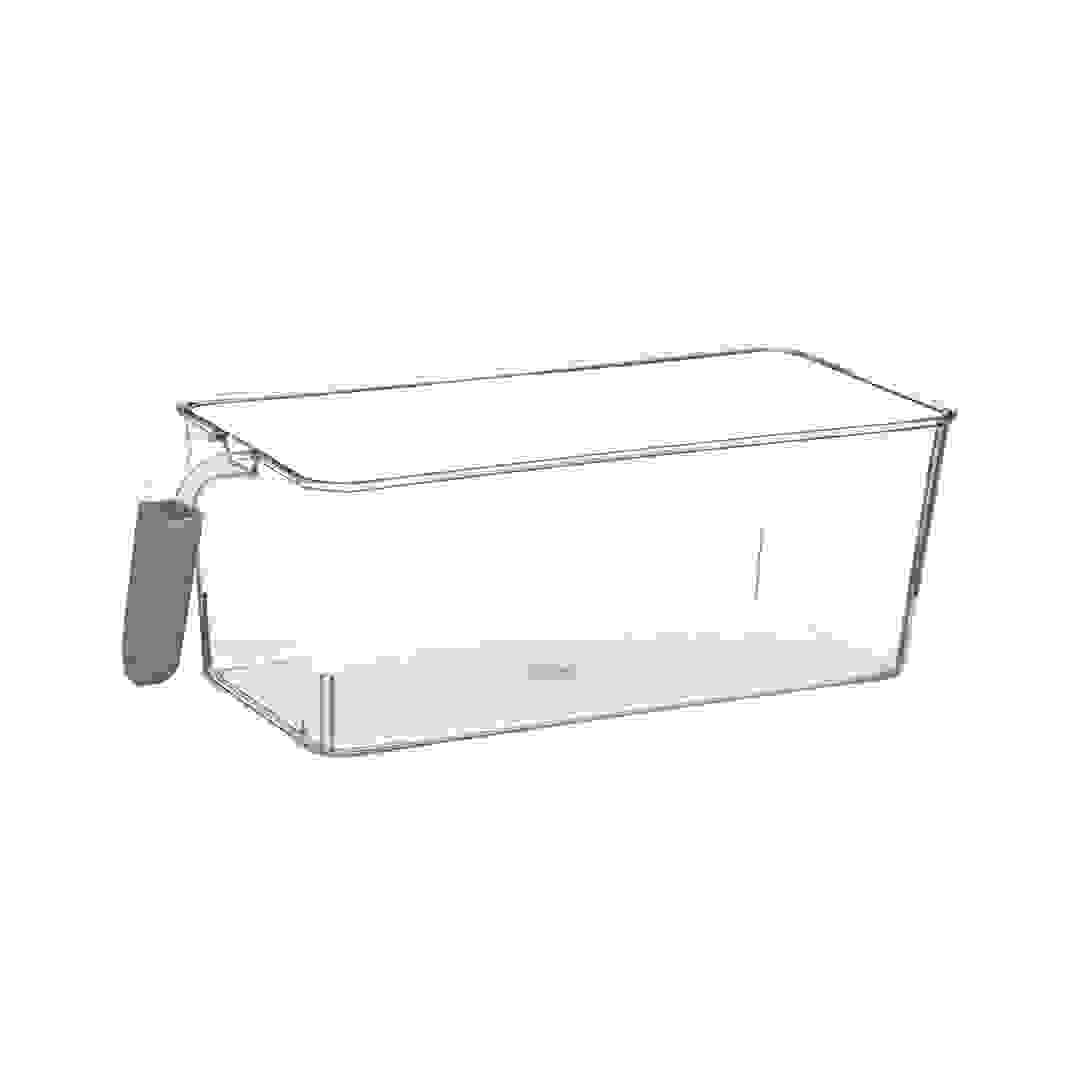 5Five Plastic Fridge Organizer W/Handle (12.5 x 27.5 x 11 cm, Clear)