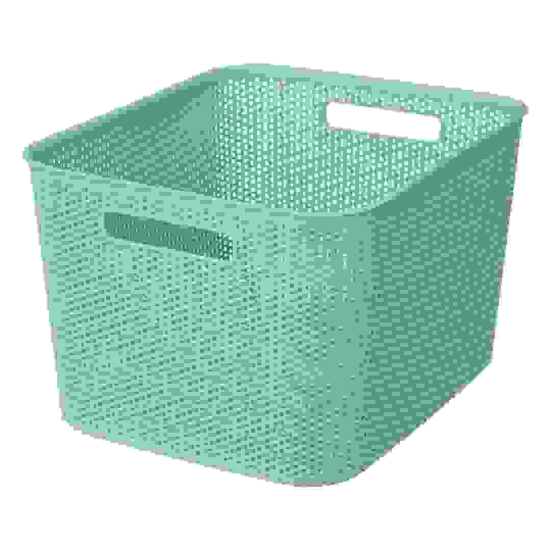 سلة تخزين بلاستيكية 5فايف (19 لتر، أزرق سماوي)