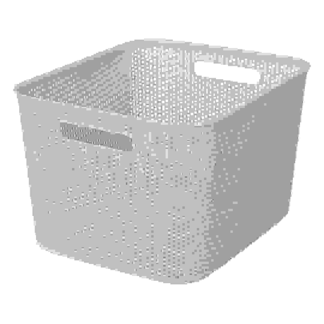 سلة تخزين بلاستيكية 5فايف (19 لتر، بيج)