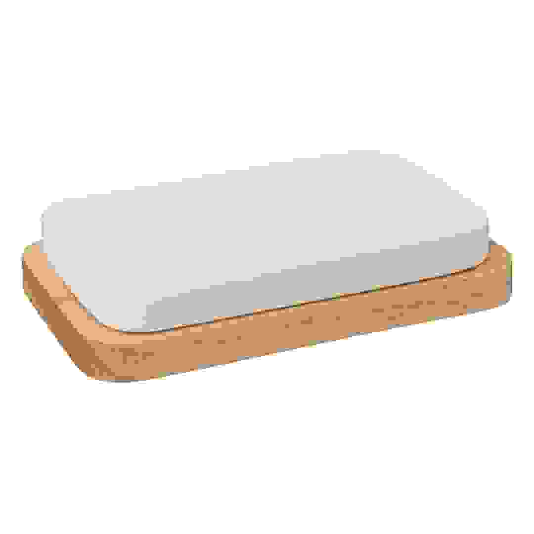 5Five Natureo Polyresin Soap Dish (13.2 x 8.6 x 2.7 cm, White)
