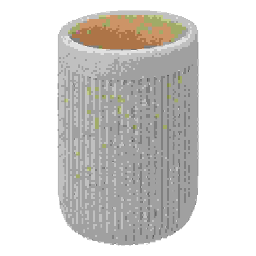 5Five Onyx Polyresin Toothbrush Holder (7 x 10.7 cm, Beige)