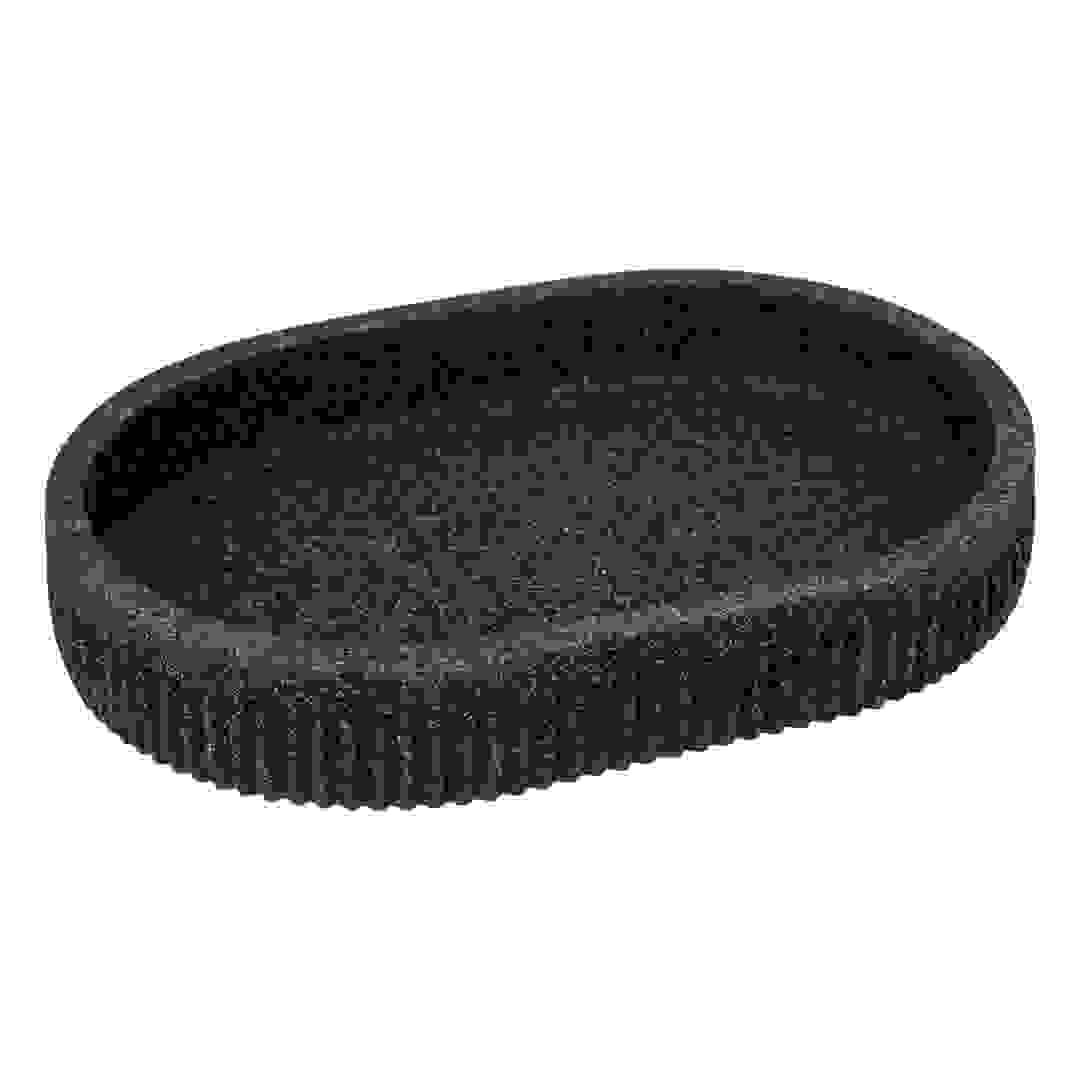 5Five Onyx Polyresin Soap Dish (13.6 x 9.8 x 2.3 cm, Slate)