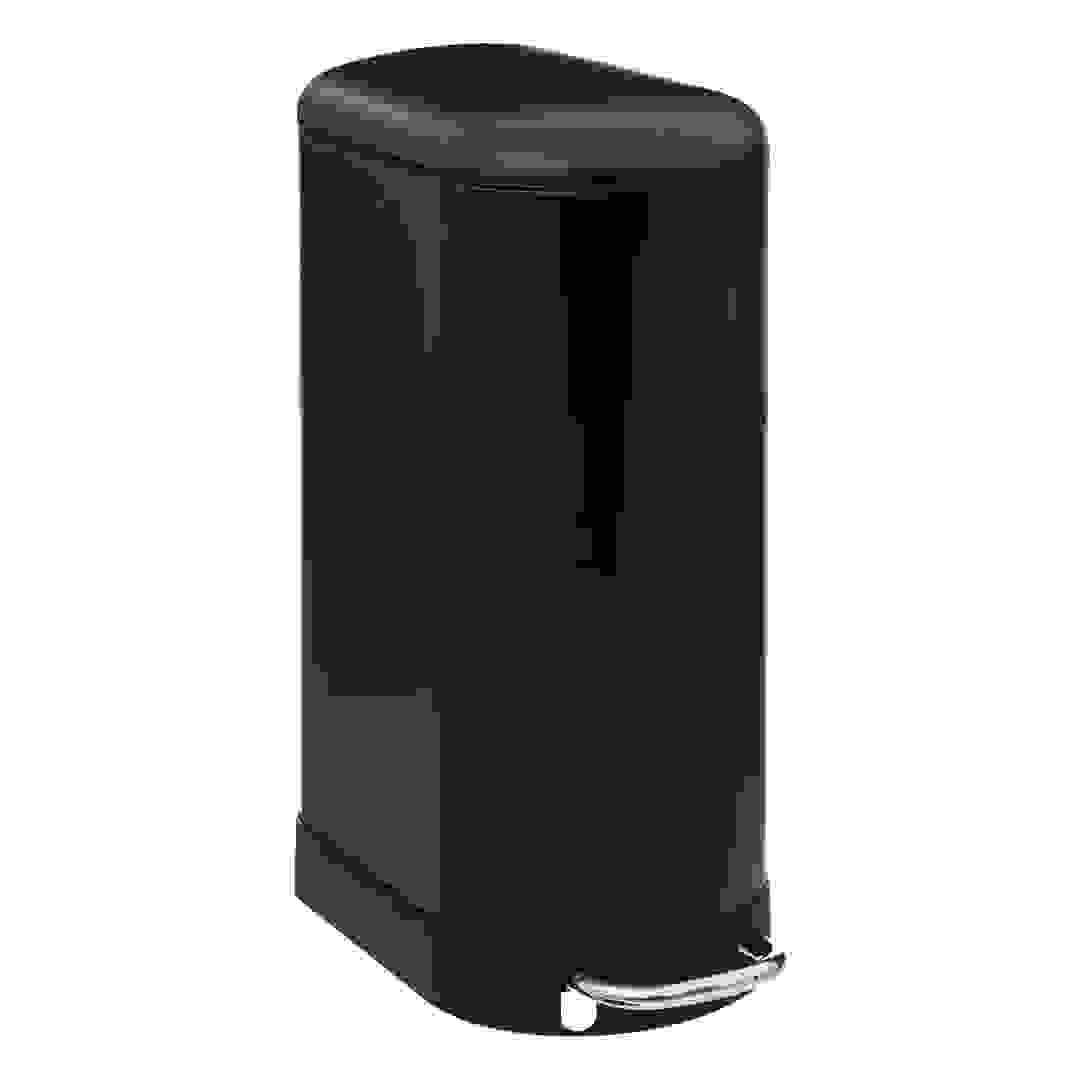 5Five Ariane Slim Metal Pedal Bin (30 L, Black)