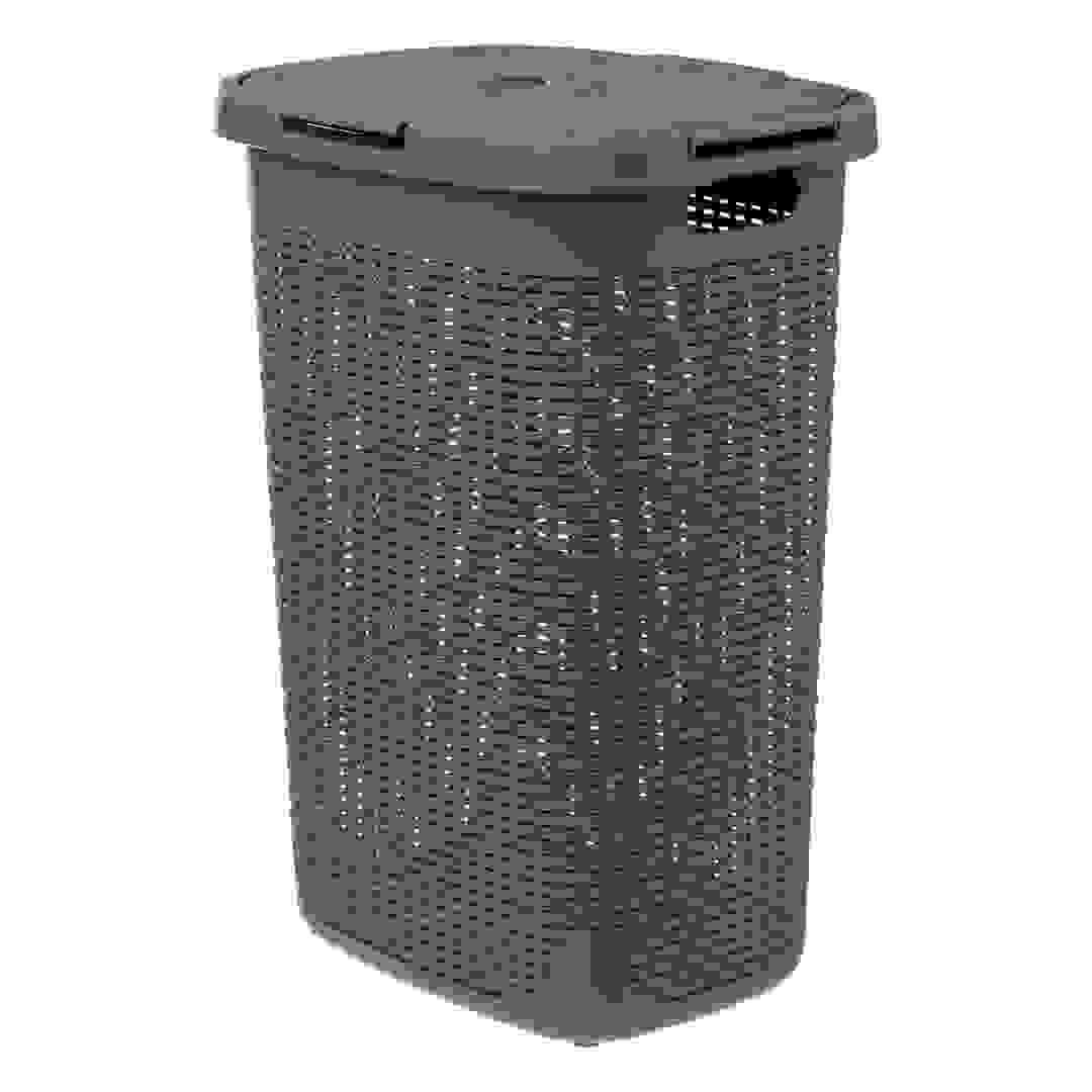 5Five Plastic Laundry Basket (60 L, Gray)