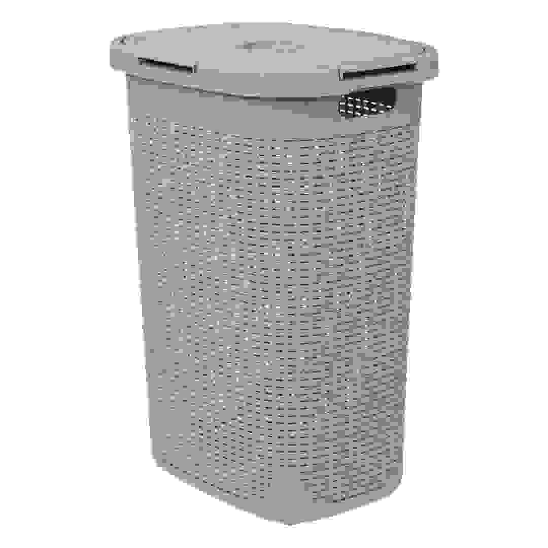 سلة غسيل بلاستيكية 5فايف (بيج، 60 لتر)