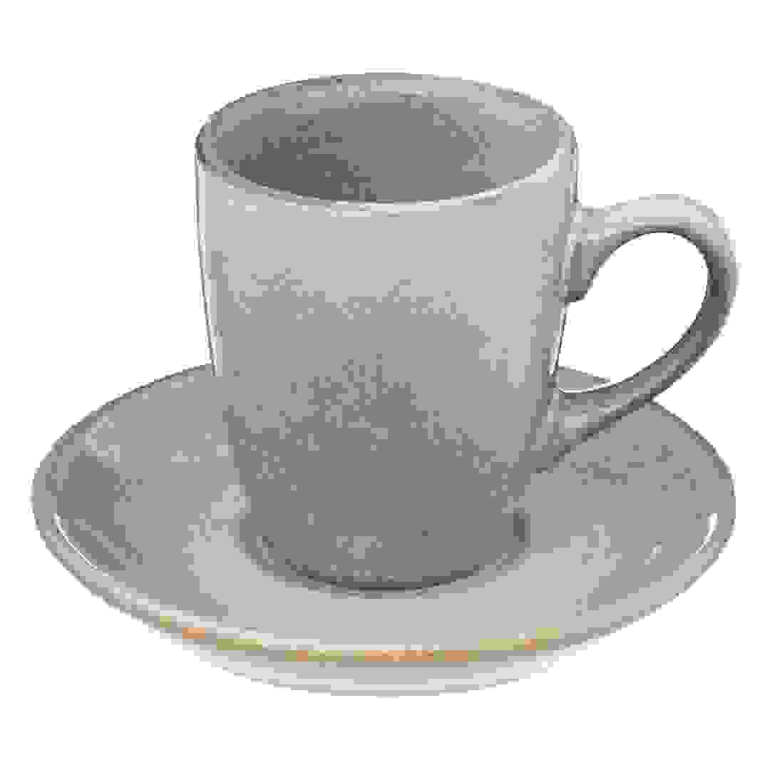 SG Callie Stoneware Cup & Saucer (90 ml, Taupe)