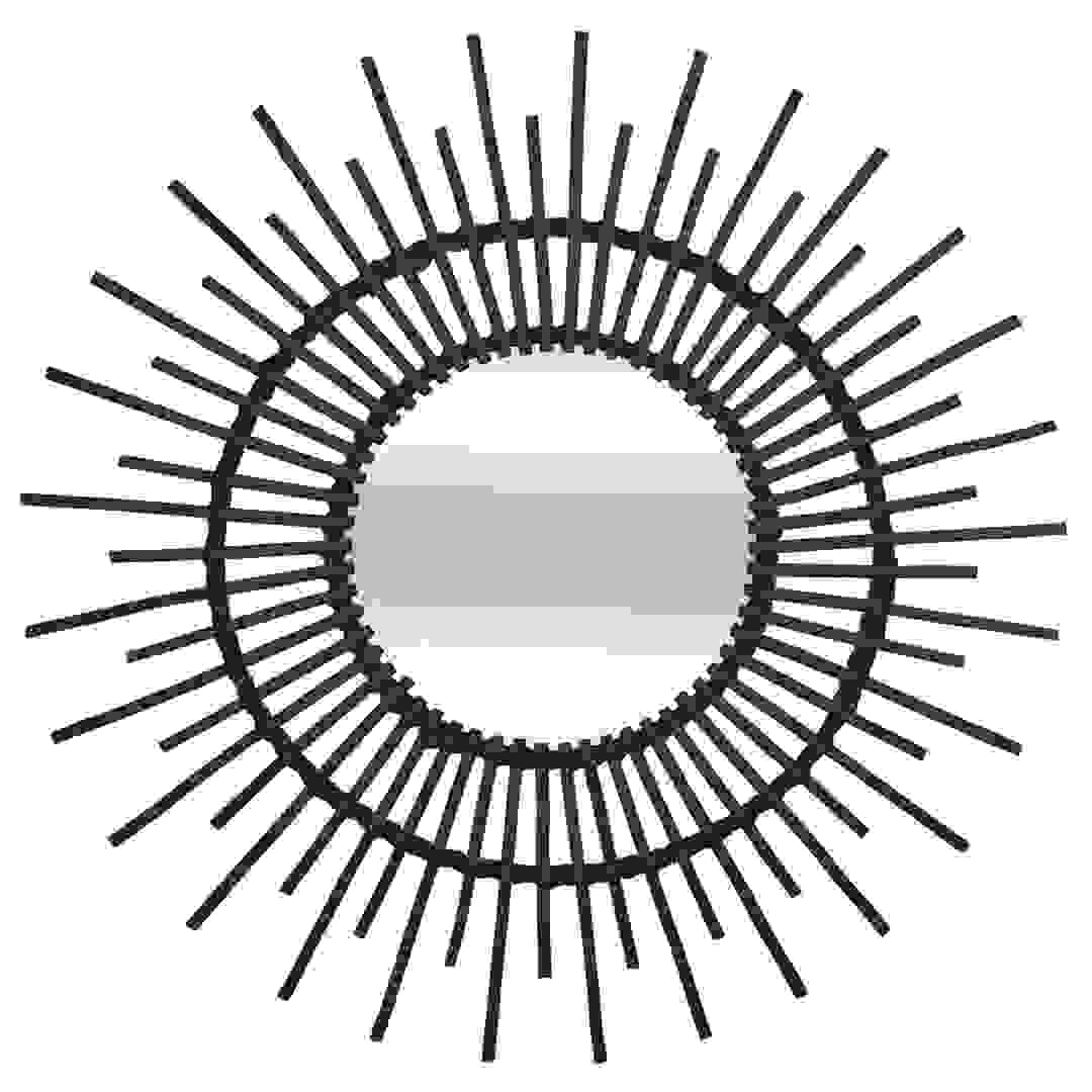 مرآة خيزران أتموسفيرا ريبيكا (أسود، 76 × 2 سم)