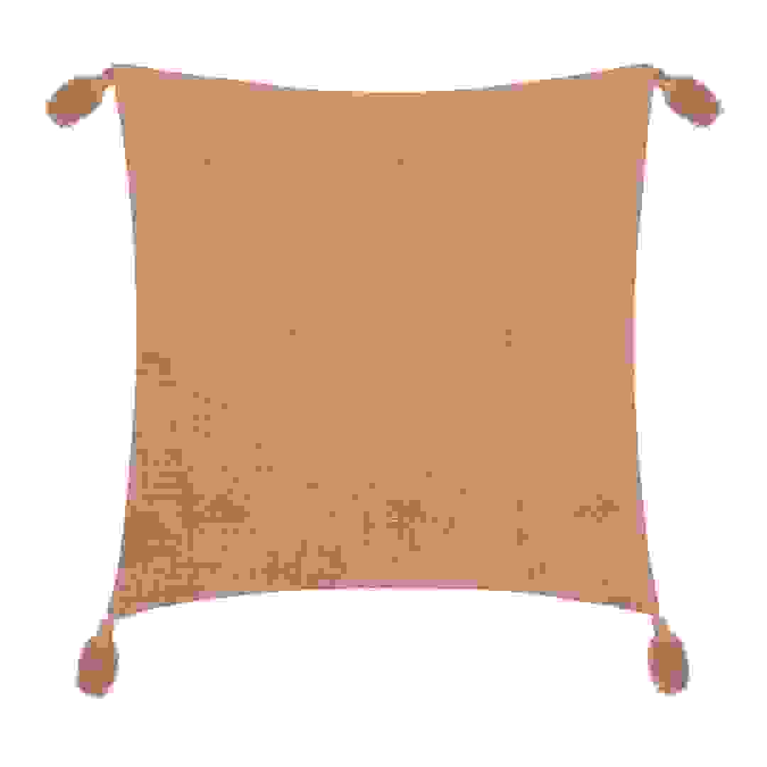 وسادة بوليستر وقطن بشرابة أتموسفيرا (وردي معتق، 40 × 10 × 40 سم)