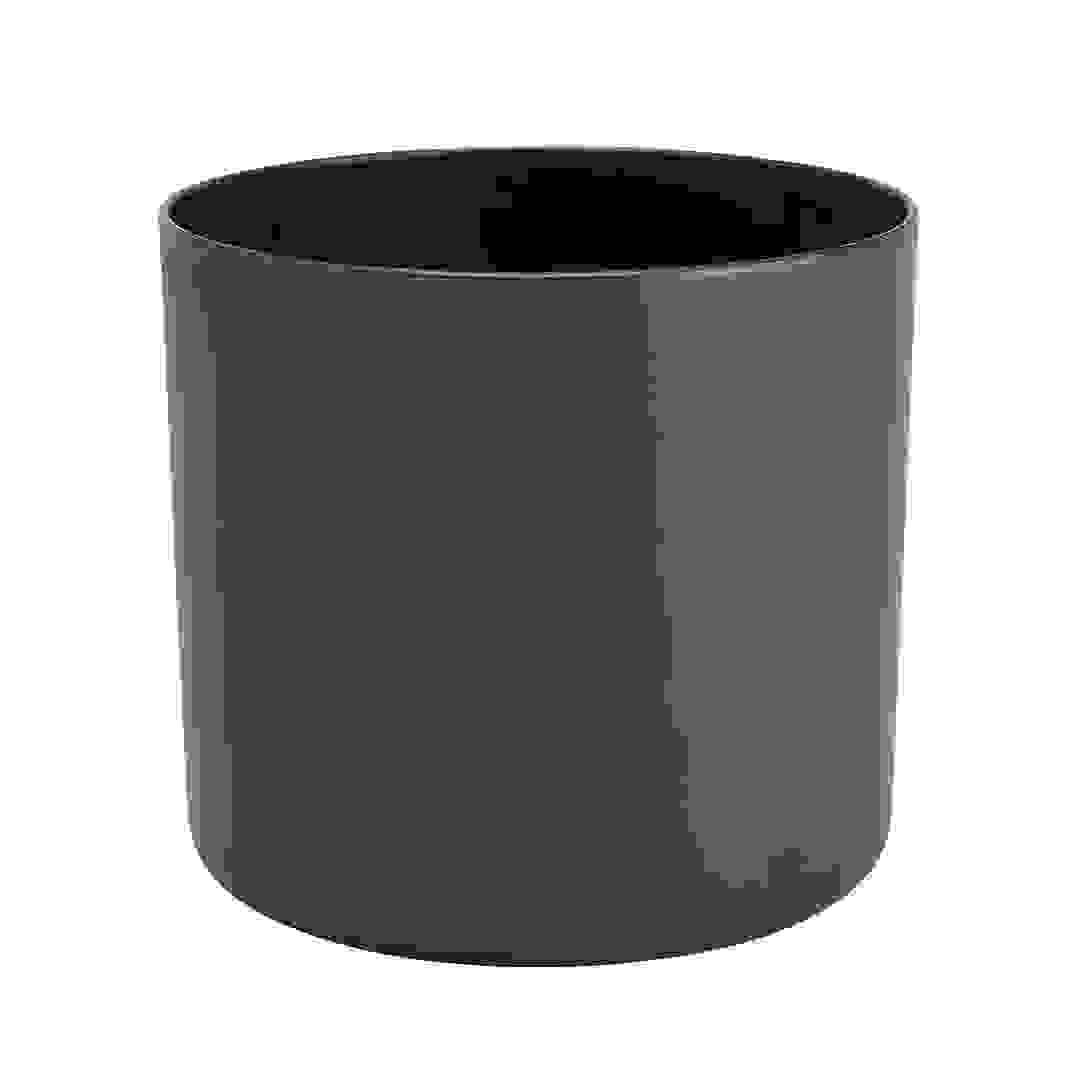 Plastic Circular Plant Pot (20.7 x 18 cm, Black)