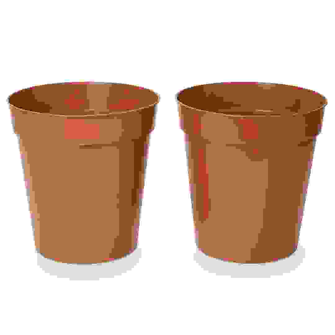 Lei Plastic Grow Pot Pack (2 Pc., 25.4 x 28 cm, Terracotta)