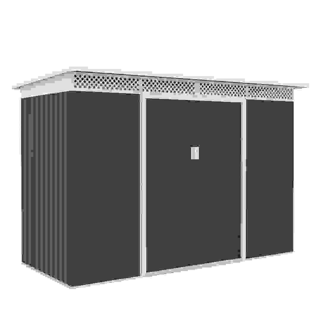 Bella B Galvanized Metal Shed (279 x 142 x 184 cm)