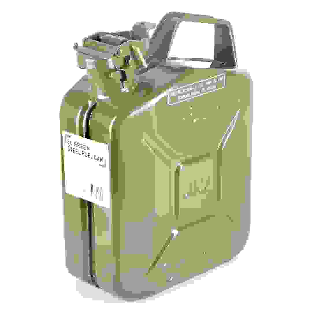 Steel Petrol Fuel Can (5 L, Green)
